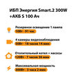 ИБП Энергия Smart.2 300W + Аккумулятор S 100 Ач - 12В (300Вт - 182мин) - ИБП и АКБ - ИБП Энергия - ИБП для котлов отопления - Магазин электрооборудования для дома ТурбоВольт